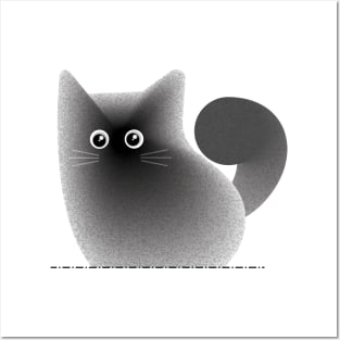 Minimalist cat design Posters and Art